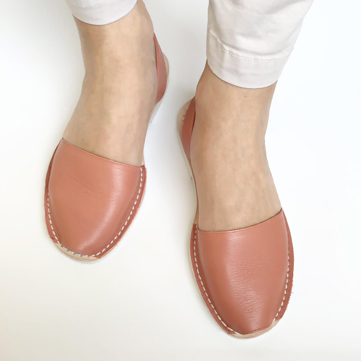 Sandale AVARCA din piele naturala - Rosy Brown